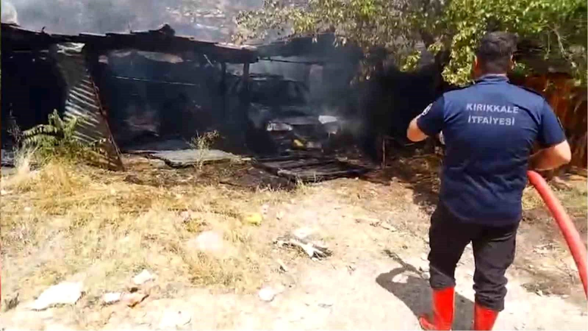 Kırıkkale’de Otluk Alanda Çıkan Yangın Garajdaki Otomobile Sıçradı